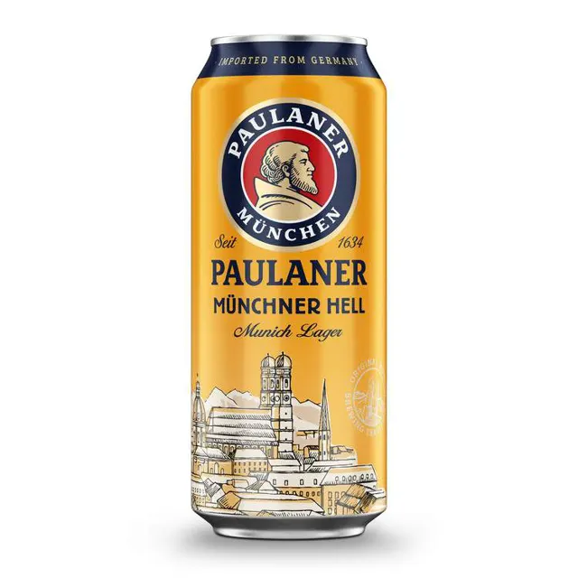 Minhensko svetlo 500ml limenka PAULANER