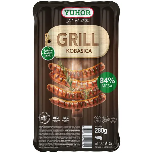 Grill kobasica Yuhor 280g Yuhor