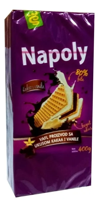 NAPOLITANKA NEPRELIVENA KAKAO VANILA 400 GR SO TASTY