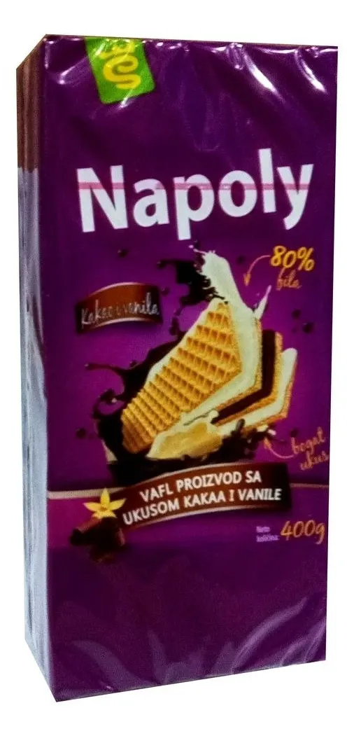 NAPOLITANKA NEPRELIVENA KAKAO VANILA 400 GR SO TASTY SO TASTY