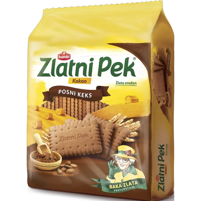 KEKS ZLATNI PEK KAKAO 630g BAMBI KONCERN BAMBI A.D. POZAREVAC
