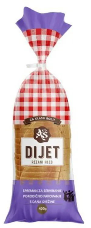 HLEB AS DIJET REZANI 400 g