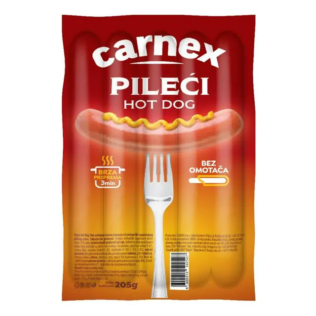 Pileci hot dog Carnex 205g Carnex