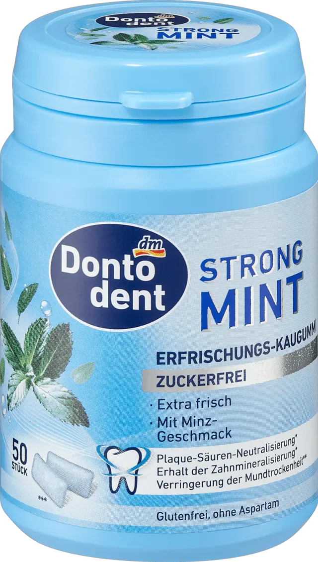 Dontodent žvak. guma Strong Mint 50kom Dontodent