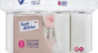 S&S toalet papir Deluxe 5-sl. 8/1