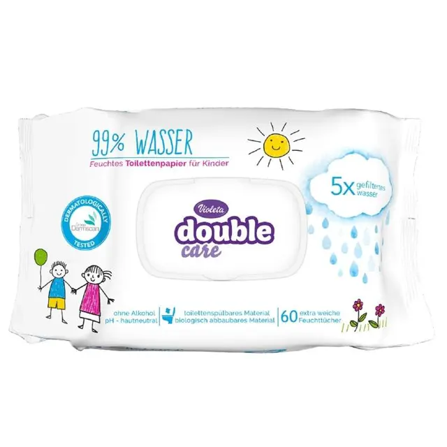 Vlazni toaletni papir 99% vode Violeta