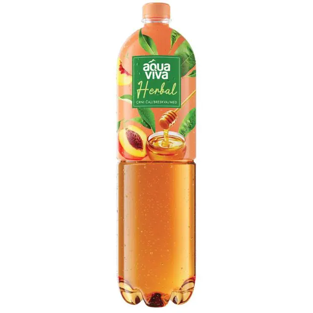 caj ledeni aqua viva herbal breskva 1,5l knjaz AQUA VIVA