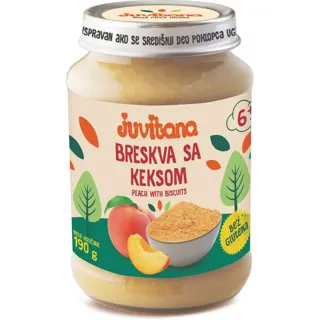 Juvitana kašica breskva/keks190G 6m+