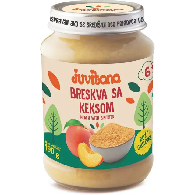 Juvitana kašica breskva/keks190G 6m+ juvitana