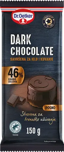 ČOKOLADA ZA KUVANJE DR OETKER TAMNA 150G