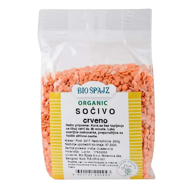 Socivo crveno 200g,BIO Delhaize Bio