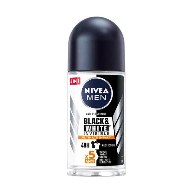 DEO NIVEA ROLLON BLACK&WHITE INVISIBLE ULTIMATE 50ML NIVEA