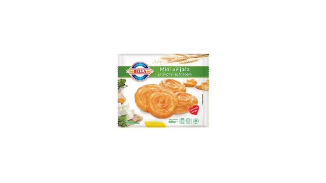 MINI PITA UVIJAČA SA SIROM I SPANAĆEM 480GR BELLA BELLA