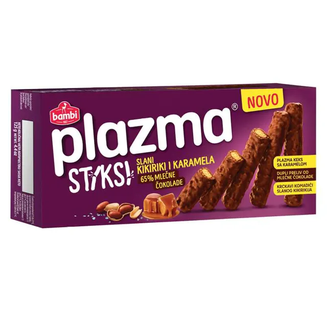 Keks Plazma Stiksi karamel-kikiri.120g Plazma