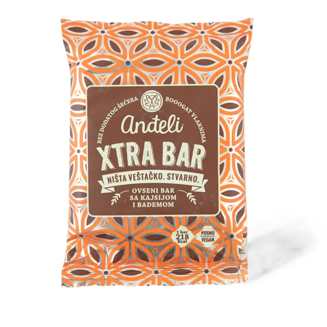 Ovseni bar sa kajsijama i bademom 60g Andjeli