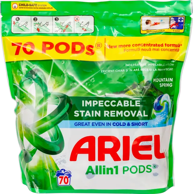 ARIEL MOUNTAIN SPRING Allin1 kapsul.70/1 70 kom ARIEL