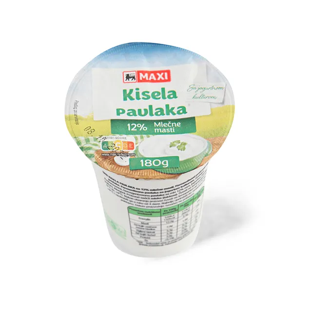 Kisela pavlaka 12%mm Maxi 180g Maxi