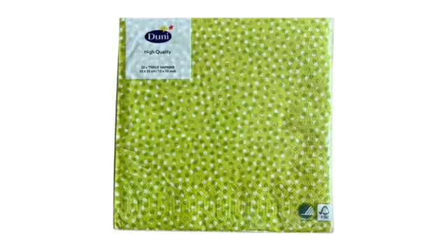 SALVETE 33 X 33 CM PLAYFULL DOTS KIWI 3SL 20 KOM DUNI DUNI