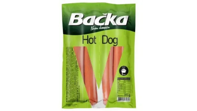 KOBASICA HOT DOG SVINJSKA BAČKA 205G BAČKA