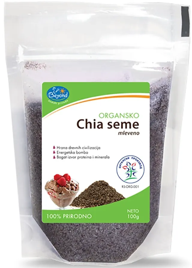 Beyond Chia seme mleveno ORGANSKO 100g Beyond