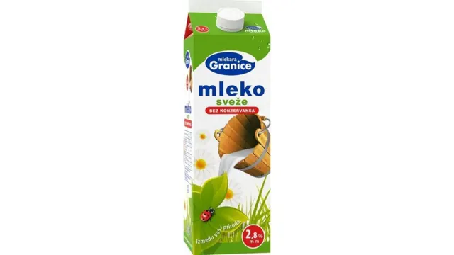 MLEKO PASTERIZOVANO 2.8%mm 1L GRANICE GRANICE