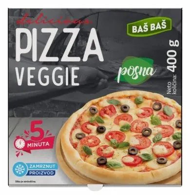 SMRZNUTA PIZZA VEGGIE BAŠ BAŠ 400G BAS BAS