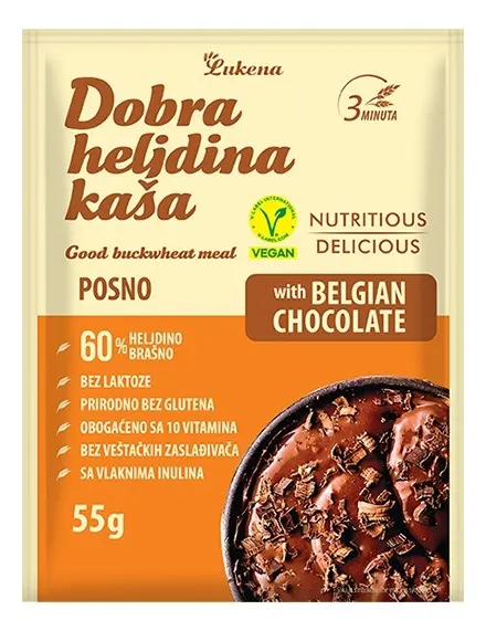 DOBRA HELJDINA KASA SA BELGIJSKOM COKOLADOM 55gr DOBRA OVSENA GRANOLA