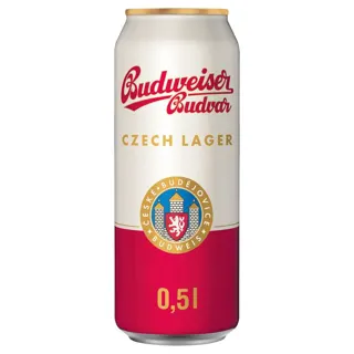 Pivo svetlo Budweiser limenka 0,5l