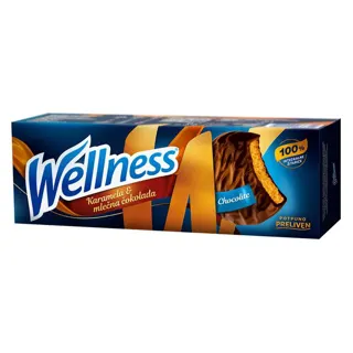Keks karamela&mlecna coko.Wellness 185g