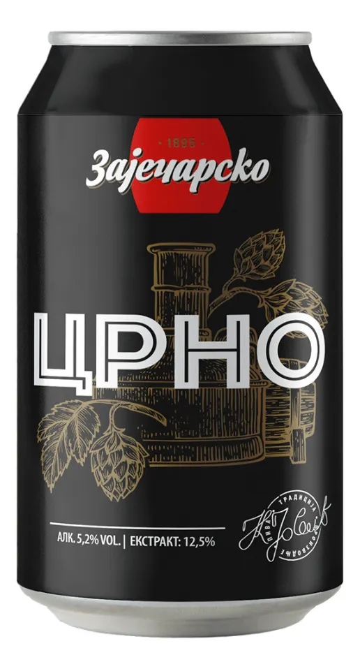Zajecarsko pivo tamno 0.33l Limenka ZAJECARSKO