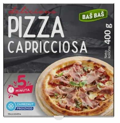 SMRZNUTA PIZZA CAPRICCIOSA BAŠ BAŠ 400G BAS BAS