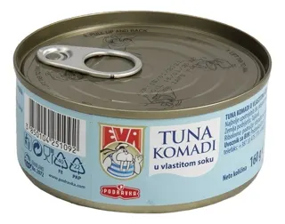 Eva tuna komadi u vlastitom soku 112g Podravka