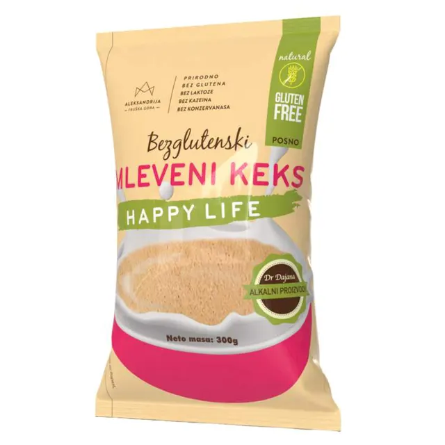 keks mleveni bezglutenski happy life 300g afg ALEKSANDRIJA