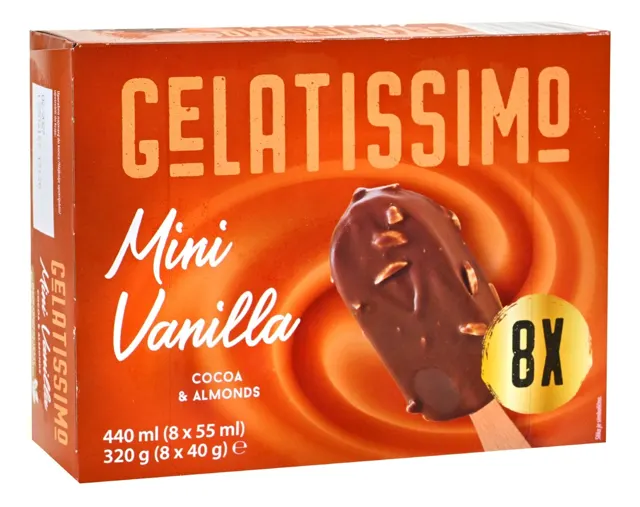 SLADOLED VANILA BADEM 8X55ML GELAT GELATISSIMO