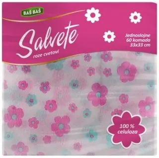 SALVETE 1SL ROZE CVETOVI 33X33 BAŠ BAŠ 60/1