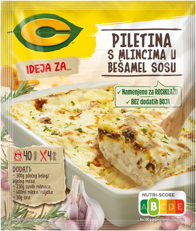 C FIX PILETINA S MLINCIMA U BEŠAMEL SOSU 35GR OSTALO