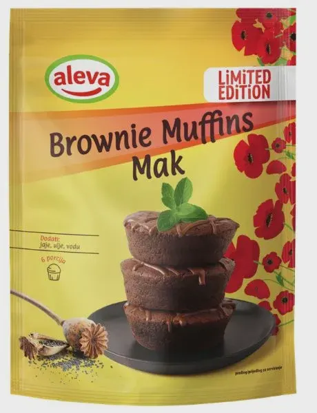 Brownie Muffins Mak Aleva 175g Aleva