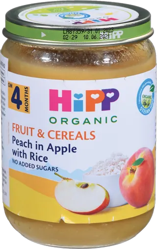 Hipp kašica voće/int pirinač 190g 4m+