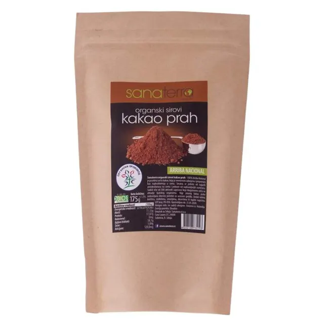 KAKAO ORGANSKI SIROVI PRAH 175G SANATERRA SANATERRA