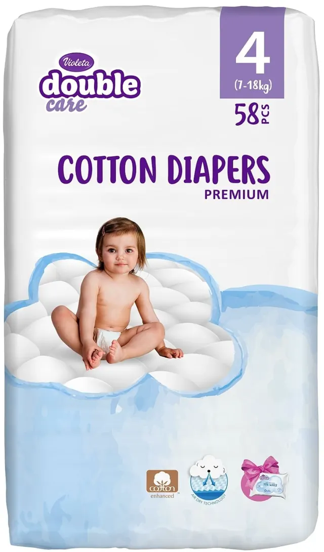 Violeta DC Premium pelene vel.4 58/1 18 kg Violeta double care