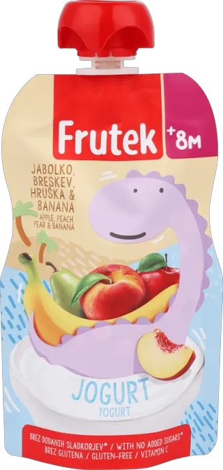 FRUTEK KAŠA BRESKVA, JAGODA POUCH 100G