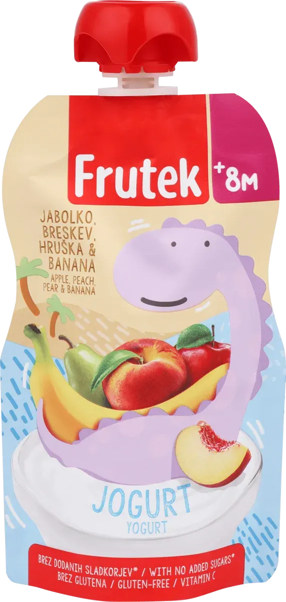 FRUTEK KAŠA BRESKVA, JAGODA POUCH 100G