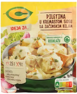 Piletina u krem sosu sa zac biljem C 35g