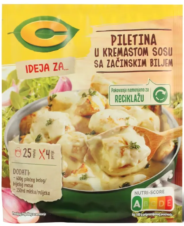 Piletina u krem sosu sa zac biljem C 35g OSTALO