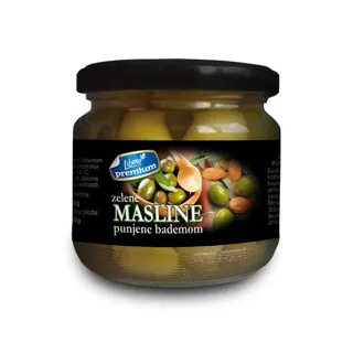 MASLINA ZELENA SA BADEMOM 340gr PREMIUM