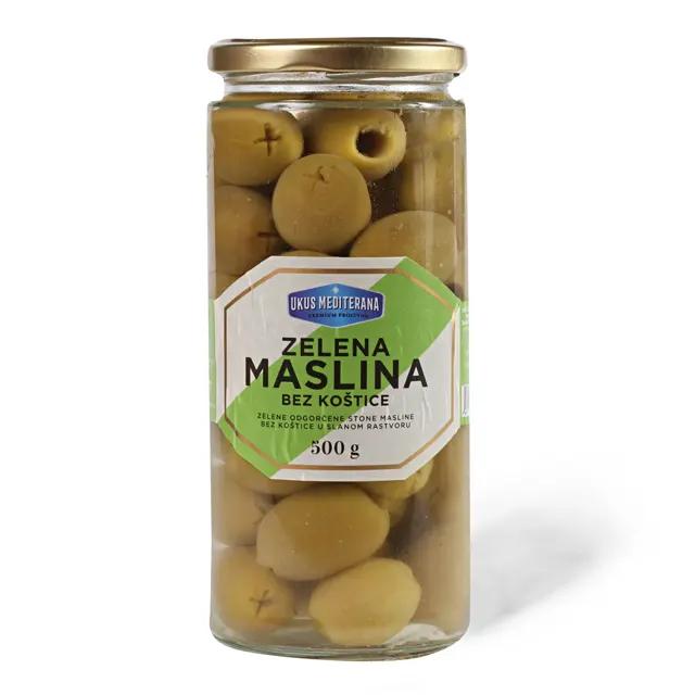 Zelena maslina bk Ukus Mediterana 500g Ukus Mediterana