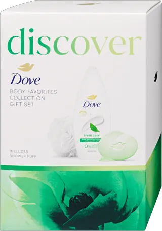 SET DOVE FRESH KUTIJA SG+SAPUN+PUFNA