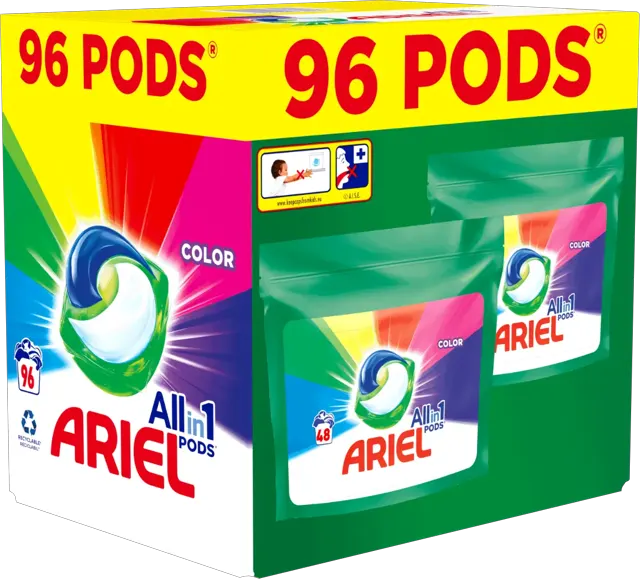 DETERDZENT ARIEL PODS COLOR 96 CTS ARIEL