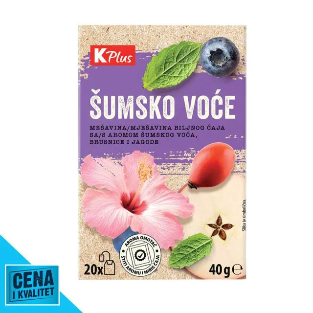 ČAJ ŠUMSKO VOĆE 40G K PLUS K PLUS