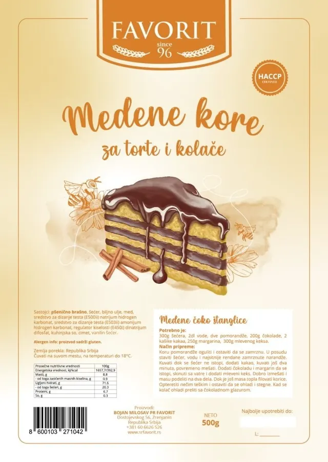 KORE ROZEN MEDENE FAVORIT 470G FAVORIT